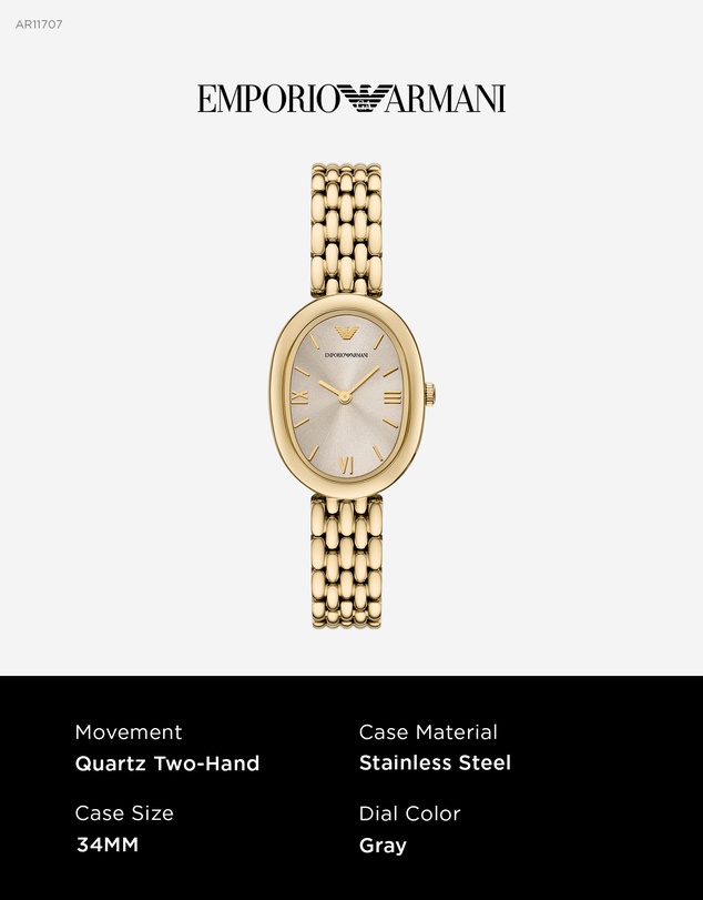 Emporio Armani - Gold Tone Analogue Watch