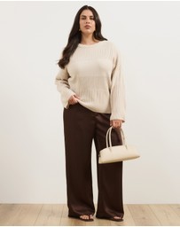 Atmos&Here Curvy - Irena Rib Knit Jumper