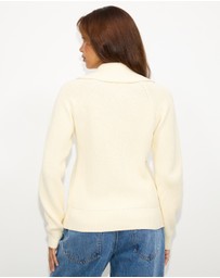 Dazie - Ada Zip Through Knit Jacket