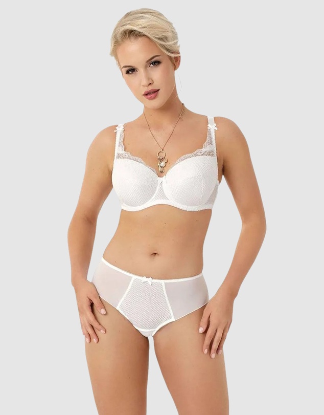 Nessa - Abbi Wired Padded Large Cup Bra with Lace