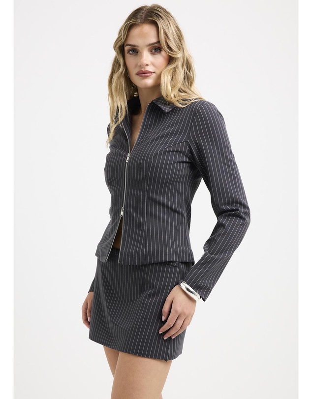 Alice In The Eve - Anna Pinstripe Zip Jacket