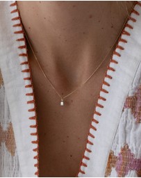 Luna Rae - Solid Gold - Opal Necklace