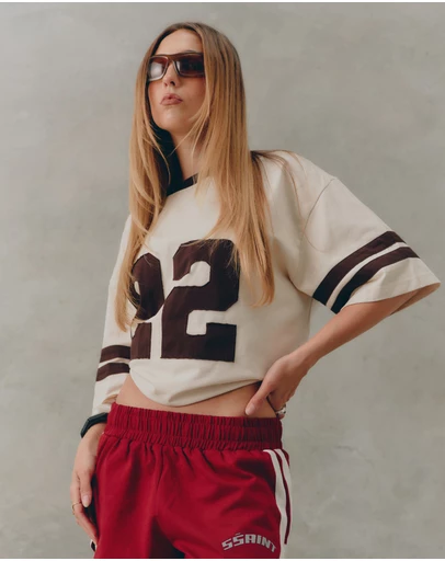 SSAINT - 22 Motion Tee Cream and Espresso