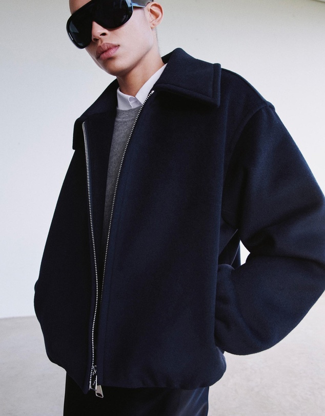 M.N.G - Wool Jacket With Shirt Collar
