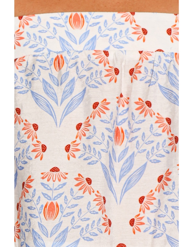 Petal & Pup - Aver Flounce Top - White Blue