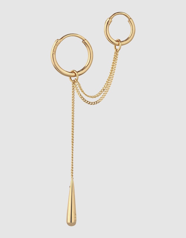 Elli Jewelry - Crystal Teardrop Drop Earrings in Gold-Plated 925 Silver