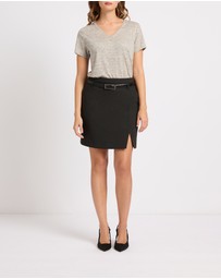 Marcs - Sam V Neck Linen Tee