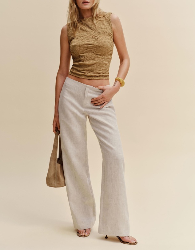 Reformation - Vida Low Rise Linen Pants