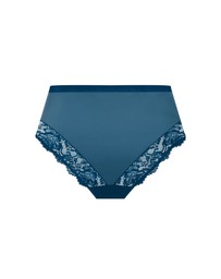 City Chic - Plus size Lara Hi Brief - poseidon