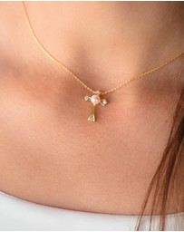 Georgini - GEORGINI OCEANS FRESWATER PEARL CROSS GOLD