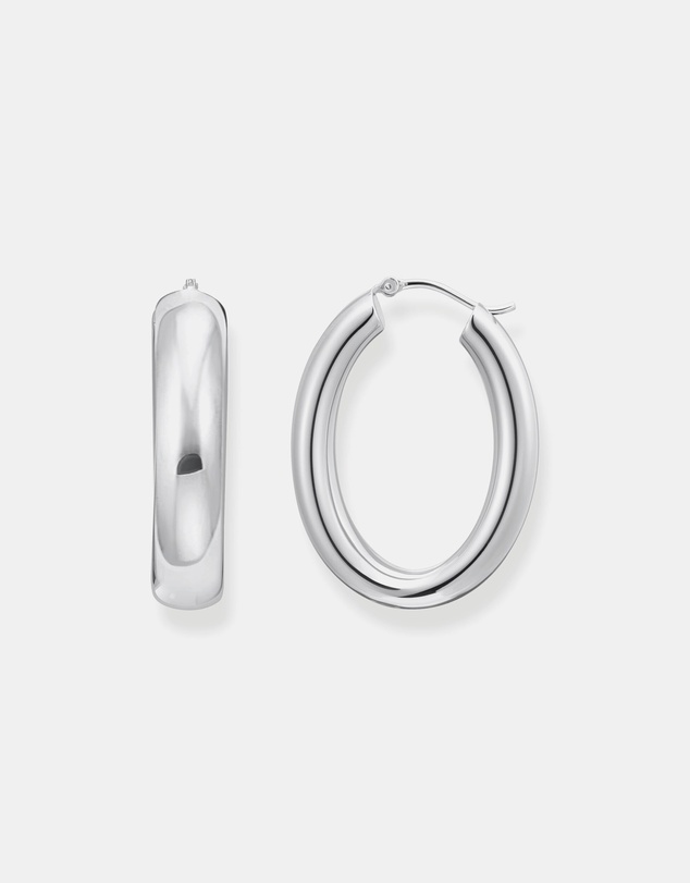 THOMAS SABO - Large chunky hoop earrings silver