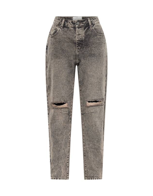 ONE TEASPOON - Saints Low Waist Boyfriend Denim Jeans - Dusty Smoke