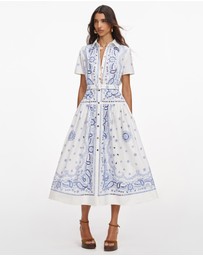 Self Portrait - Embroidered Midi Dress
