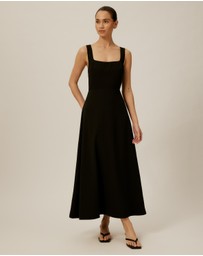 Tussah - Square Neck Midi Dress