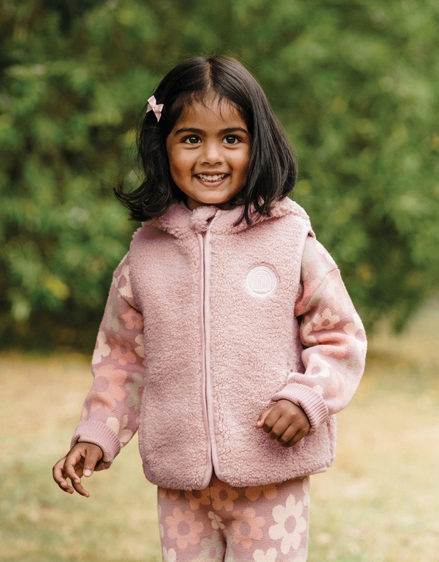 Kynd Baby - Sherpa Vest in Dusty Lilac