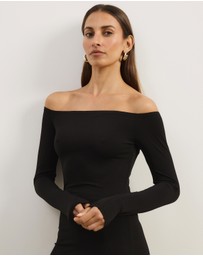 Atmos&Here - Hanna Long Sleeve Off-Shoulder Maxi Dress