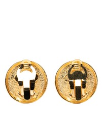 Pre-Loved by Azura Reborn - Pre-Loved CC Gold Plated Button Clip on Earrings