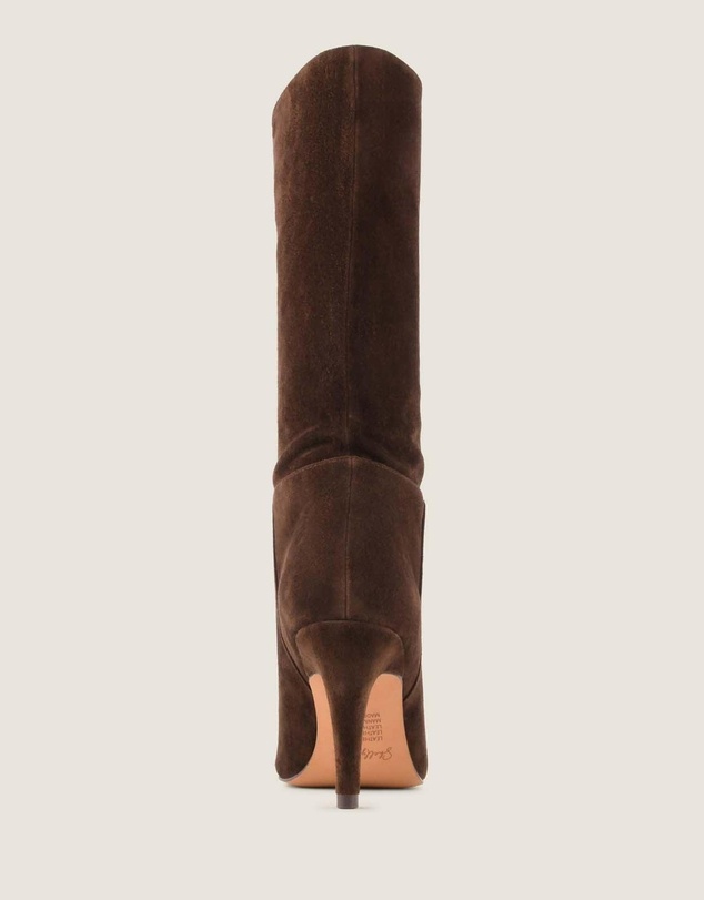 Shelly Shen - Kyrie Heel Long Boots Brown Suede