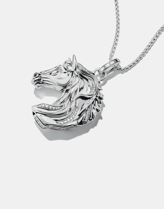 THOMAS SABO - THOMAS SABO Silver Horse Pendant with Zirconia