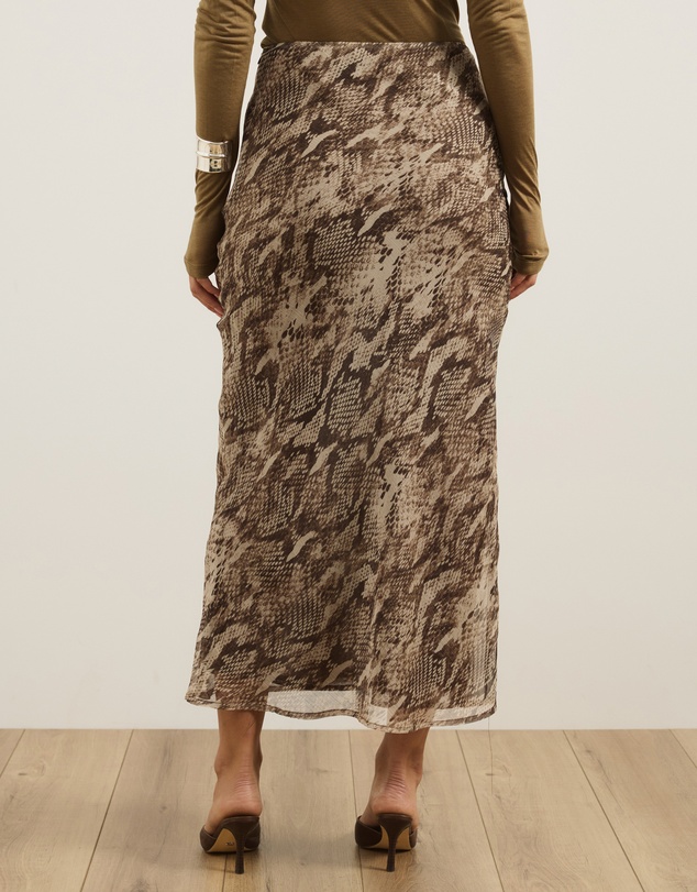 Atmos&Here - Keira Snake Print Maxi Skirt
