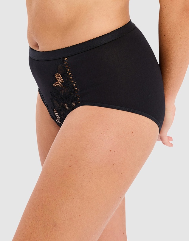 Sans Complexe - Coton d'Arum Organic Cotton & Lace High Waist Shaping Brief