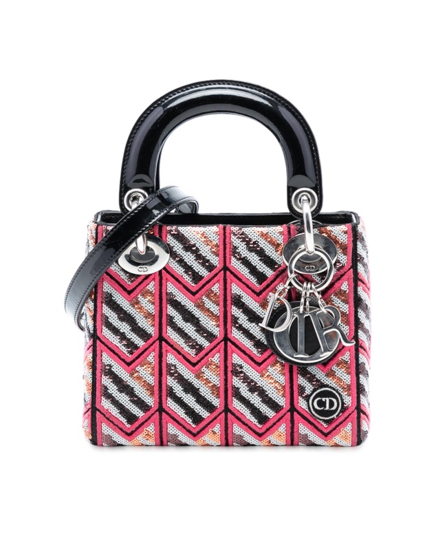 Pre-Loved by Azura Reborn - Pre-Loved Mini Patent Sequined Lady Dior