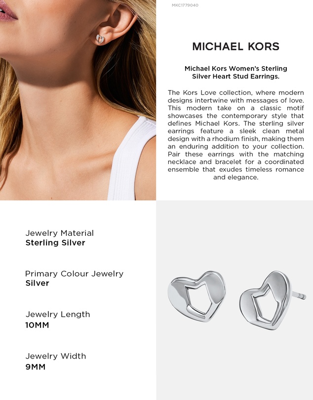Michael Kors - Premium Silver Tone Earring