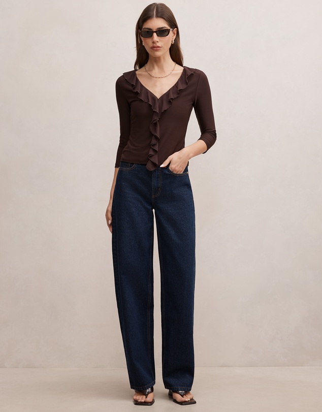 Forever New - Orla Ruffle 3 & 4 Sleeves Top