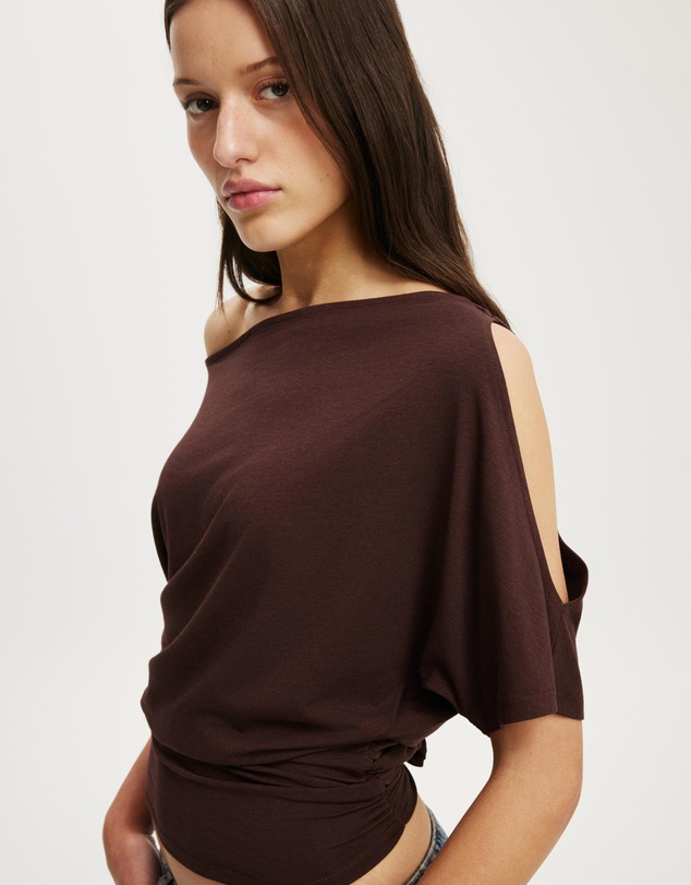 Cotton On - Sonny Cold Shoulder Short Sleeve Top