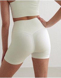 Aim'n - Ribbed Midi Biker Shorts
