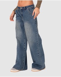 EDIKTED - Super Baggy Wide Leg Jeans