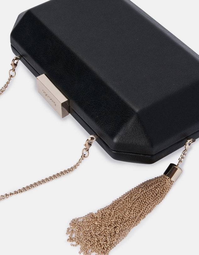 Olga Berg - Lia Facetted Clutch With Tassel