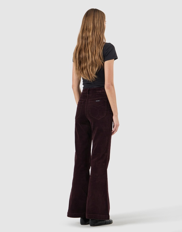 Rolla's - Eastcoast Flare Jean - Dark Cherry Cord