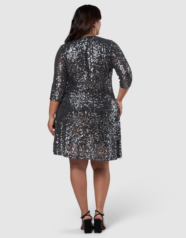 Pink Dusk by Curve Project - Are You Jelly Sequin Dress