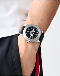 adidas Originals - Discoverer One Steel 44mm Black Silicone Watch