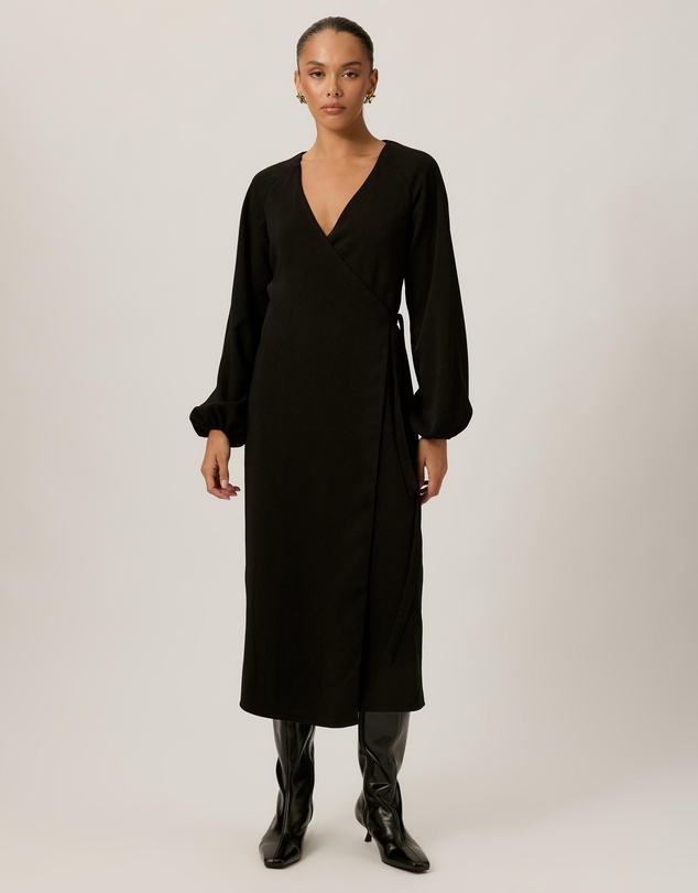 Tussah - Kate Crepe Wrap Midi Dress