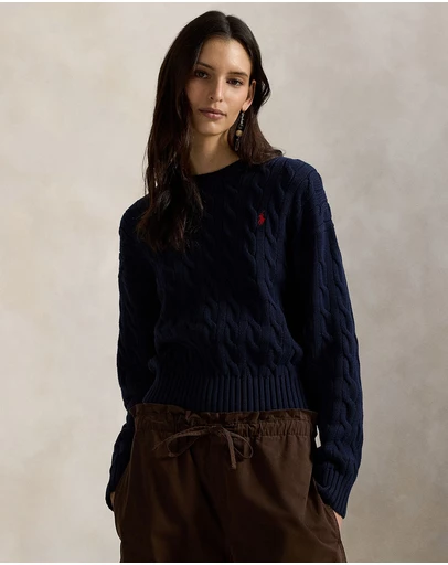 Polo Ralph Lauren - Cable-Knit Cotton Crewneck Sweater