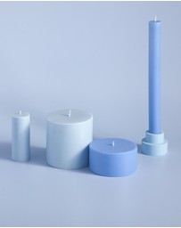 porter green - escc large pillar candle soy-blend unscented candles