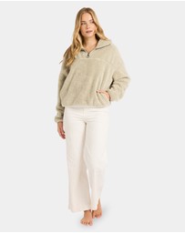 Billabong - Womens Groovin Half Zip Fleece Top