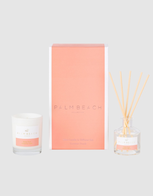 Palm Beach Collection - Summer Peach Mini Candle & Diffuser Gift Pack