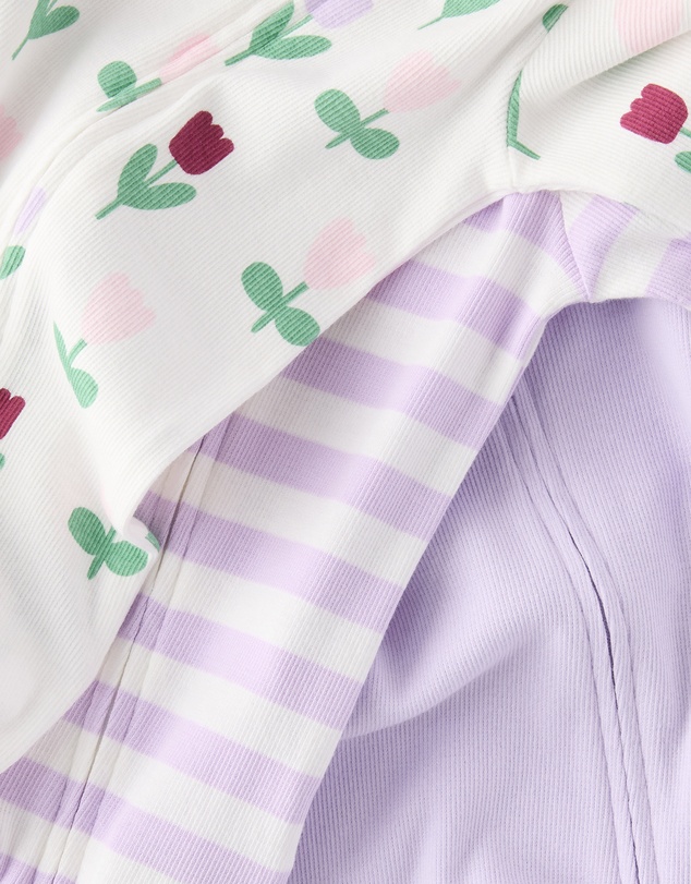 Cotton On Kids - The 3Pk Long Sleeve Zip Romper