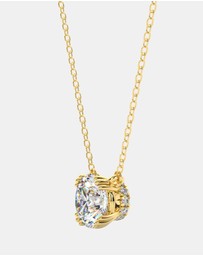 Georgini - Georgini Elegant Essentials 6.5mm Round Hidden Halo Pendant Gold