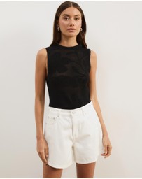 Atmos&Here - Intarsia Knit Tank