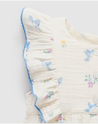Purebaby - Ruffle Romper -Kids-Babies