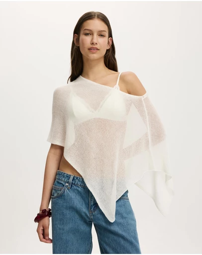 Cotton On - Sheer Knit Poncho