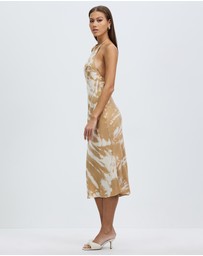 Third Form - Twist Through Bias Halter Midi