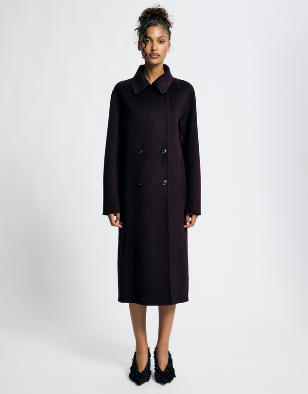 Lover - Gilda Wool Funnel Neck Car Coat