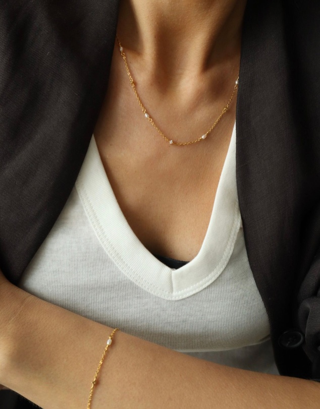 SAINT VALENTINE - Stars & Moons Necklace - Gold