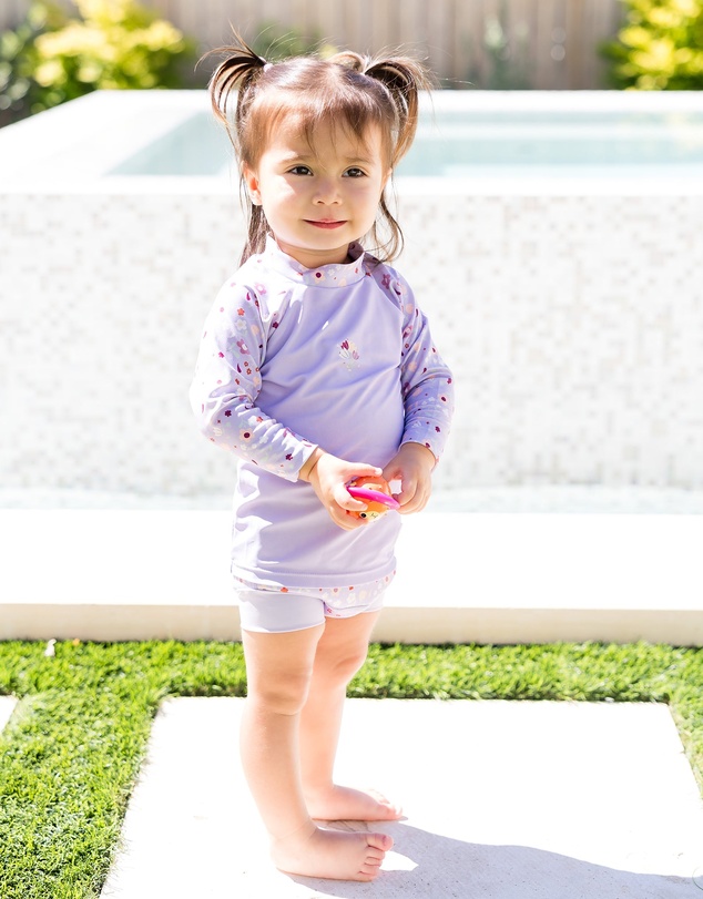 Splash About - Long Sleeve Rashies - Lilac Spring & Purple