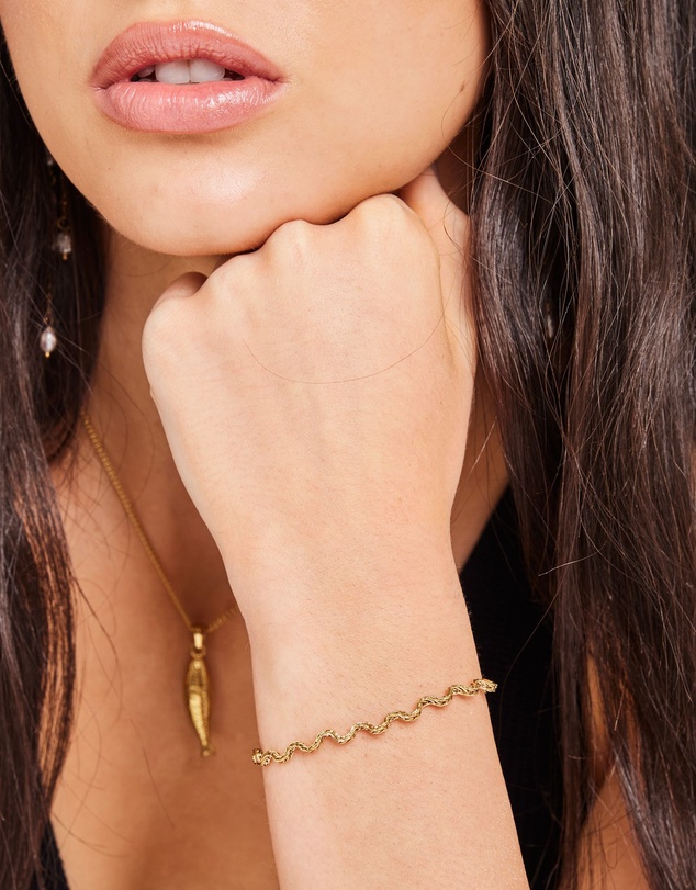 Zoe Olivia - Waterproof Solara Textured Wave Bracelet